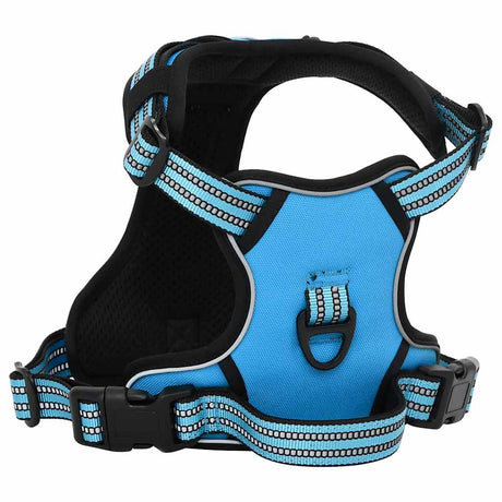 Vidaxl hundesele med reflekterende striber justerbar xl blå
