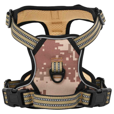 Vidaxl hundesele snor og krave justerbar xl camouflage brun