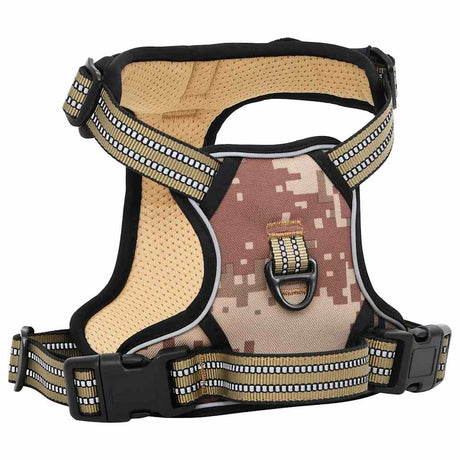 Vidaxl hundesele snor og krave justerbar xl camouflage brun