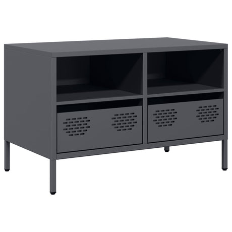 Vidaxl tv-meubel 68x39x43,5 cm koudgewalst staal antracietkleurig