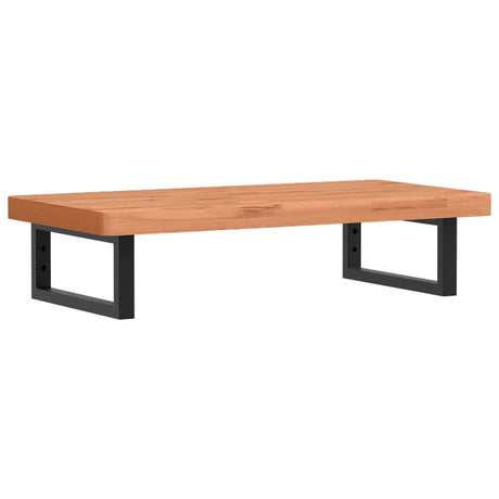 Vidaxl badkamer wandschap staal en massief beukenhout