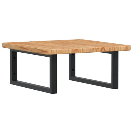 Vidaxl badkamer wandschap staal en massief eikenhout