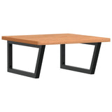 Vidaxl badkamer wandschap staal en massief beukenhout