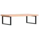 Vidaxl badkamer wandschap staal en massief beukenhout