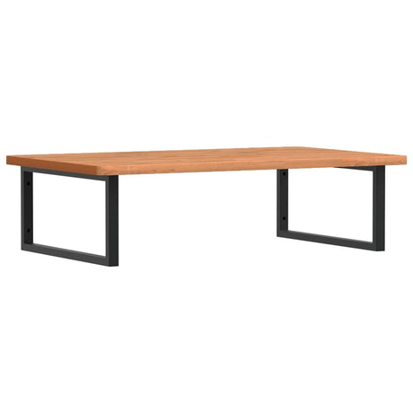 Vidaxl badkamer wandschap staal en massief beukenhout
