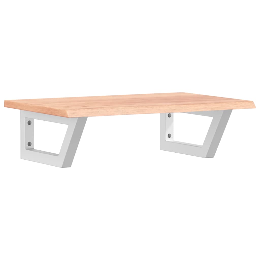 Vidaxl badkamer wandschap staal en massief eikenhout