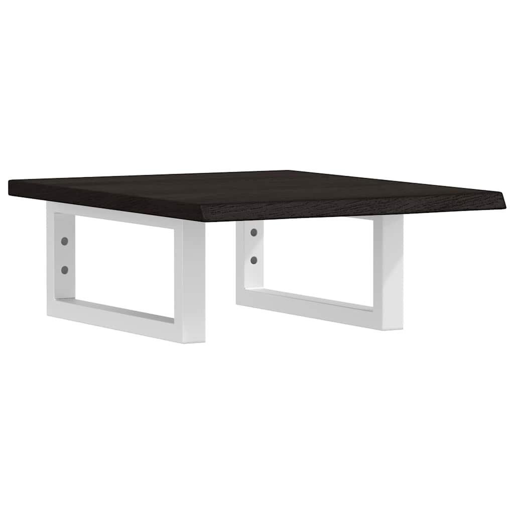 Vidaxl badkamer wandschap staal en massief eikenhout