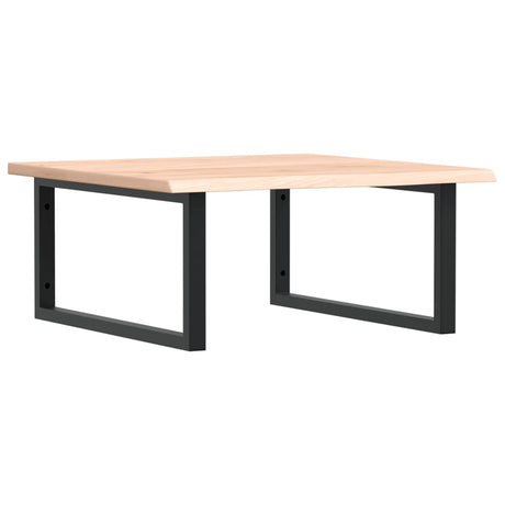 Vidaxl badkamer wandschap staal en massief eikenhout