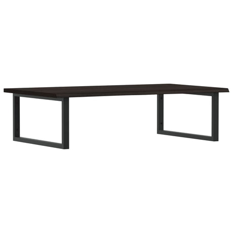 Vidaxl badkamer wandschap staal en massief eikenhout