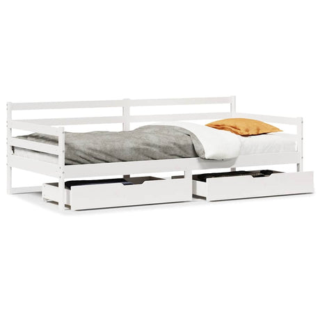 Vidaxl slaapbank met lades 90x200 cm massief grenenhout