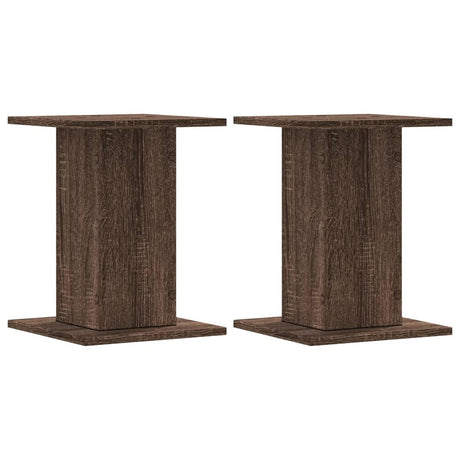 Vidaxl speakerstandaards 2 st 30x30x40 cm bewerkt hout bruin eiken