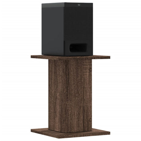 Vidaxl speakerstandaards 2 st 30x30x40 cm bewerkt hout bruin eiken