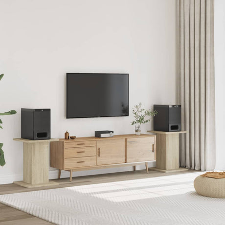 VidaXL højttalerstativer 2 stk 30x30x60 cm forarbejdet træ sonoma eg