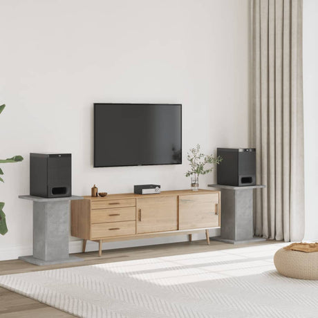 VidaXL højttalerstativer 2 stk 30x30x60 cm konstrueret træ betongrå
