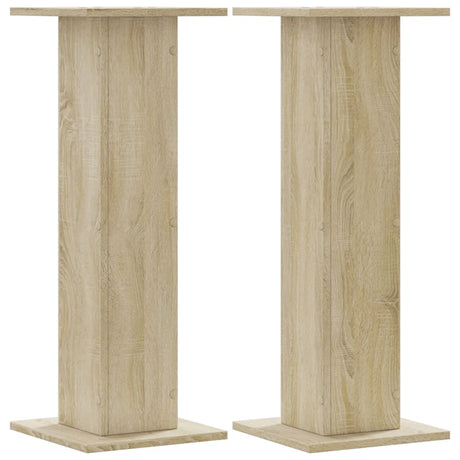 Vidaxx højttalerstativer 2 stk 30x30x80 cm forarbejdet træ sonoma eg