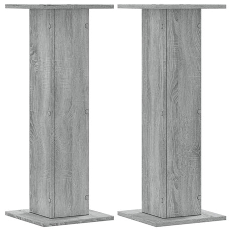 VidaXL højttalerstativer 2 stk 30x30x80 cm forarbejdet træ grå sonoma