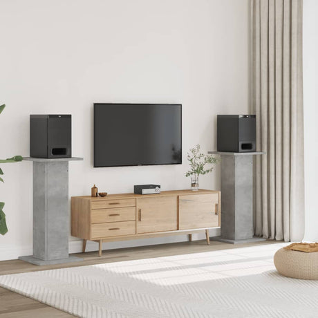 Vidaxx højttalerstativer 2 stk 30x30x95 cm konstrueret træ betongrå