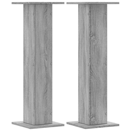Vidaxx højttalerstativer 2 stk 30x30x95 cm forarbejdet træ grå sonoma