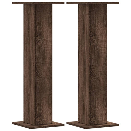 Vidaxx højttalerstativer 2 stk 30x30x95 cm forarbejdet træbrun eg