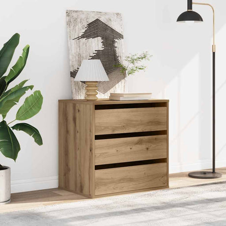 Vidaxl ladekast 60x41x58 cm bewerkt hout artisanaal eikenkleurig