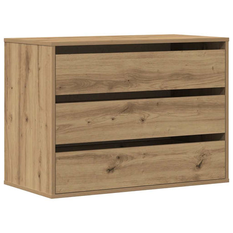 Vidaxl ladekast 80x41x58 cm bewerkt hout artisanaal eikenkleurig