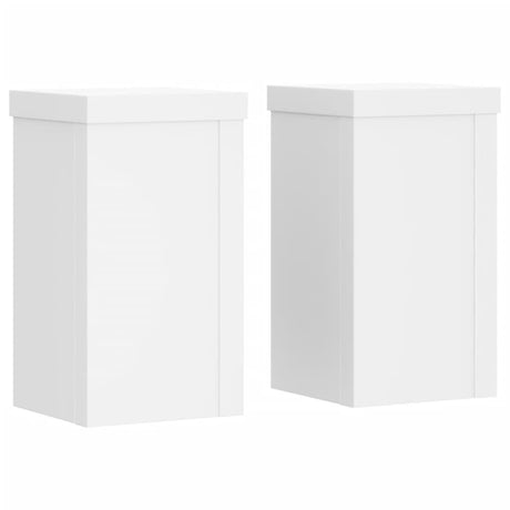 VidaXL plantestativer 2 stk 10x10x18 cm konstrueret træ hvid