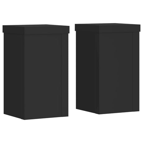 VidaXL plantestativer 2 stk 10x10x18 cm forarbejdet træ sort