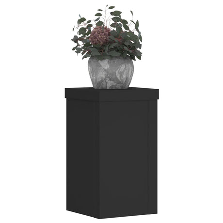 VidaXL plantestativer 2 stk 10x10x18 cm forarbejdet træ sort