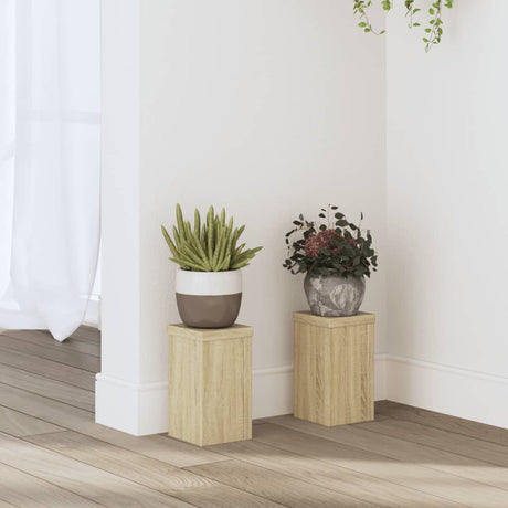 Vidaxx plantestativer 2 stk 10x10x18 cm konstrueret træ sonoma eg