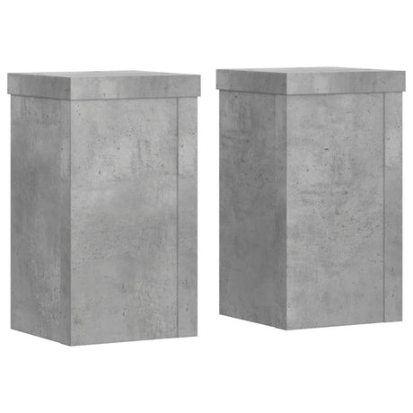 Vidaxx plantestativer 2 stk 10x10x18 cm konstrueret træ betongrå