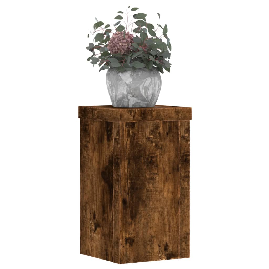 Vidaxx plantestativer 2 stk 10x10x18 cm forarbejdet træ røget eg