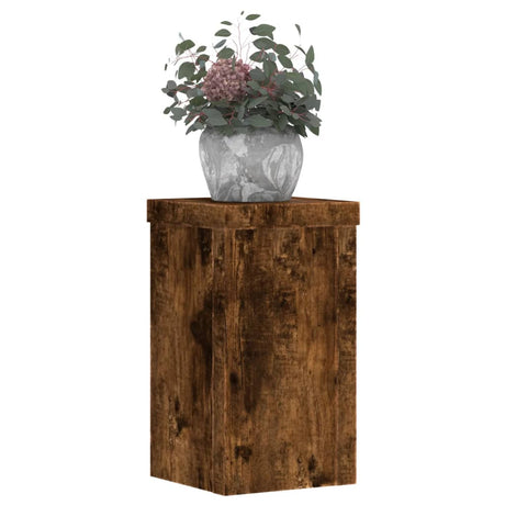 Vidaxx plantestativer 2 stk 10x10x18 cm forarbejdet træ røget eg