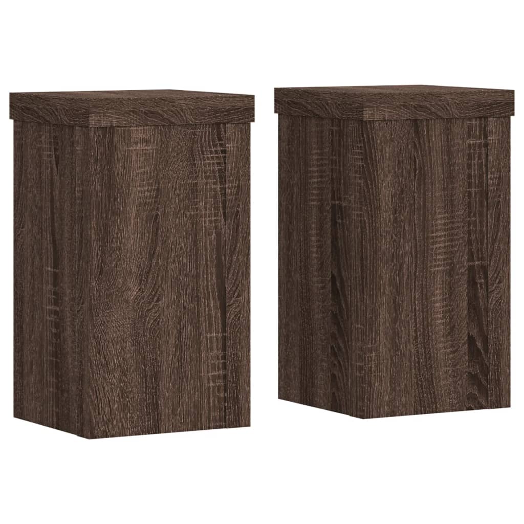 Vidaxx plantestativer 2 stk 10x10x18 cm forarbejdet træ brun eg