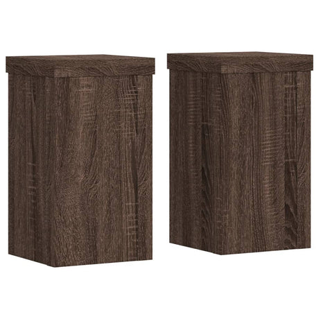 Vidaxx plantestativer 2 stk 10x10x18 cm forarbejdet træ brun eg