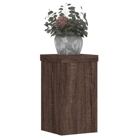 Vidaxx plantestativer 2 stk 10x10x18 cm forarbejdet træ brun eg