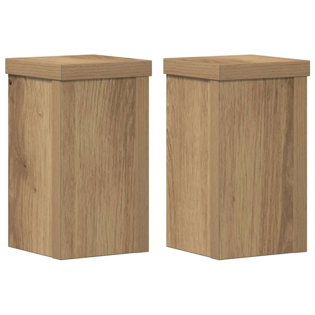 Vidaxx plantestativer 2 stk 10x10x18 cm træ håndværks eg