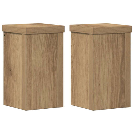 Vidaxx plantestativer 2 stk 10x10x18 cm træ håndværks eg