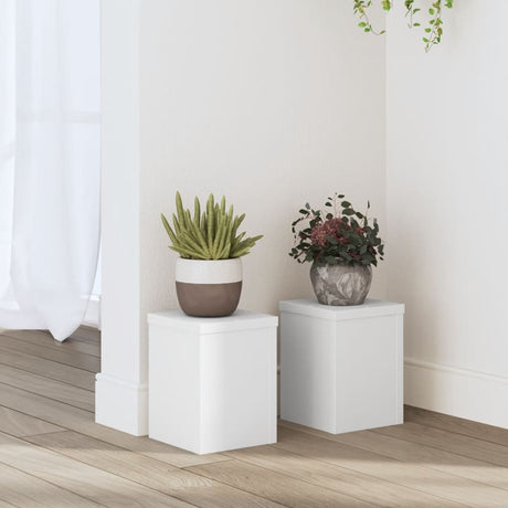 Vidaxx plantestativer 2 stk 15x15x20 cm konstrueret træ hvid