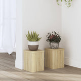 Vidaxx plantestativer 2 stk 15x15x20 cm konstrueret træ sonoma eg