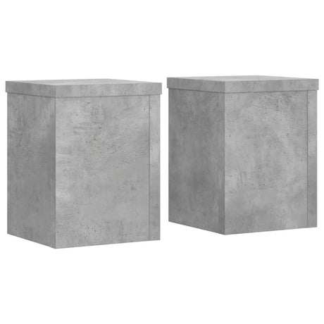 Vidaxx plantestativer 2 stk 15x15x20 cm konstrueret træ betongrå