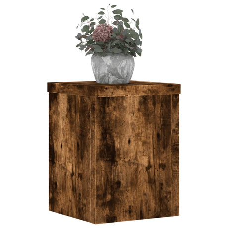 Vidaxx plantestativer 2 stk 15x15x20 cm forarbejdet træ røget eg