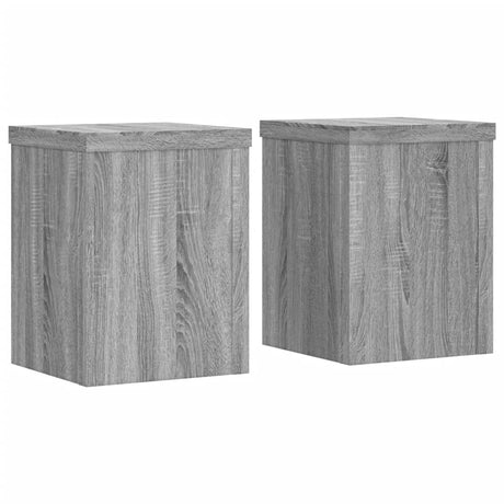 Vidaxxl plantestativer 2 stk 15x15x20 cm konstrueret træ grå sonoma