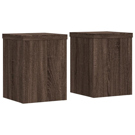 Vidaxx plantestativer 2 stk 15x15x20 cm konstrueret træ brun eg