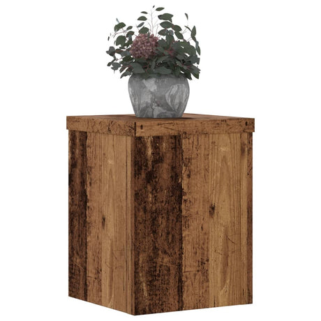 VidaXL plantestativer 2 stk 15x15x20 cm behandlet træ, gammelt træfarvet