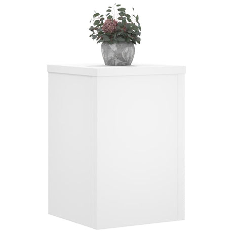 VidaXL plantestativer 2 stk 20x20x30 cm konstrueret træ hvid