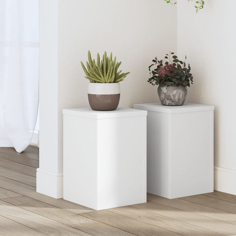 VidaXL plantestativer 2 stk 20x20x30 cm konstrueret træ hvid