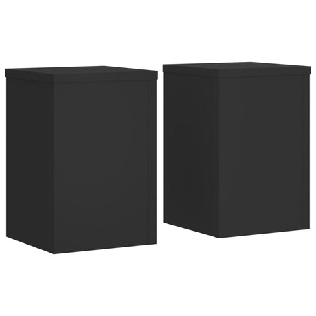VidaXL plantestativer 2 stk 20x20x30 cm forarbejdet træ sort