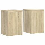 VidaXL plantestativer 2 stk 20x20x30 cm konstrueret træ sonoma eg