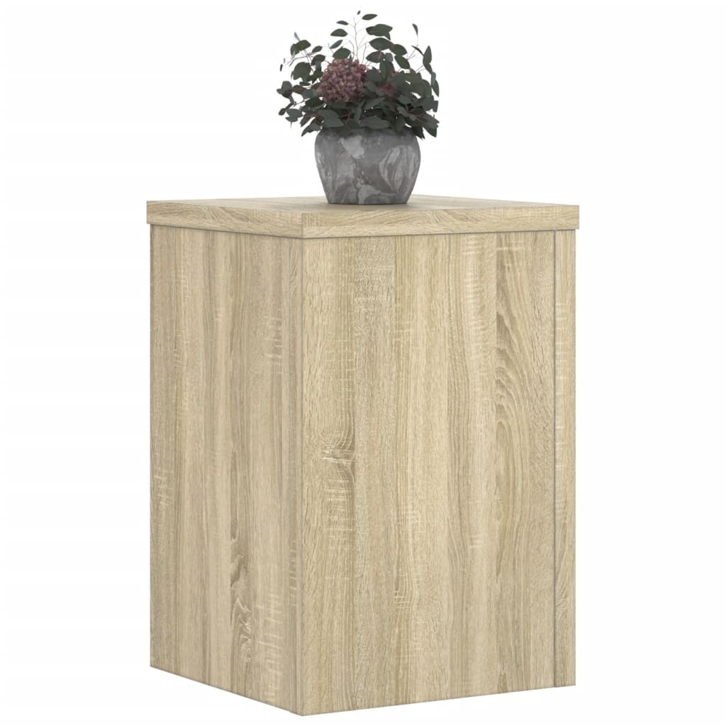 VidaXL plantestativer 2 stk 20x20x30 cm konstrueret træ sonoma eg