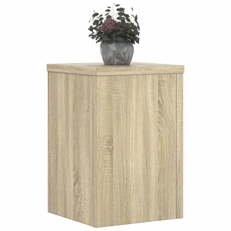 VidaXL plantestativer 2 stk 20x20x30 cm konstrueret træ sonoma eg